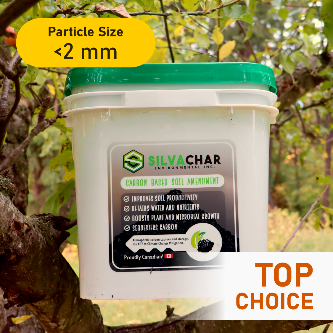 10 L Biochar <2 mm Bucket for Gardens and Lawns - 30% more Biochar